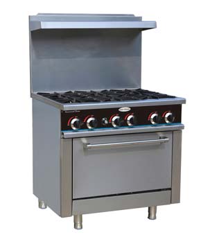 6 Burner LP Gas Range